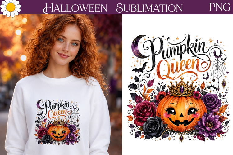 Pumpkin Queen Halloween | Sublimation Design
