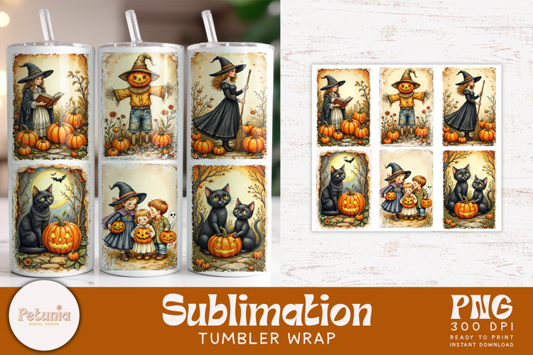 Halloween Tumbler PNG | Spooky Season Sublimation Tumbler