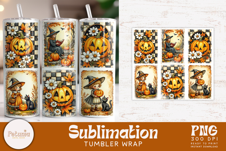Halloween Tumbler PNG | Spooky Season Sublimation Tumbler