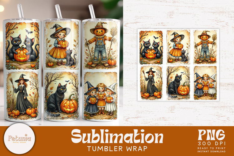 Halloween Tumbler PNG | Spooky Season Sublimation Tumbler
