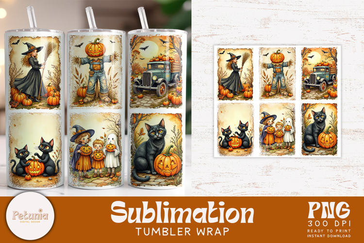 Halloween Tumbler PNG | Spooky Season Sublimation Tumbler