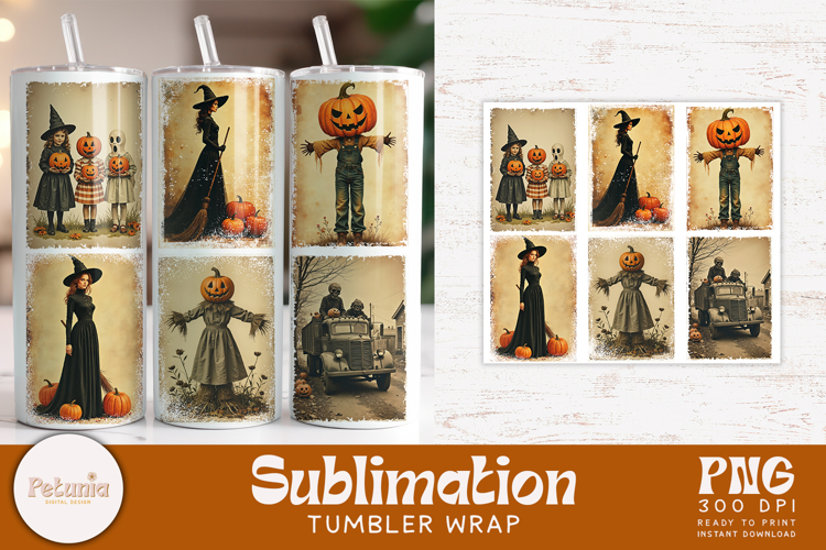 Halloween Tumbler PNG | Spooky Season Sublimation Tumbler
