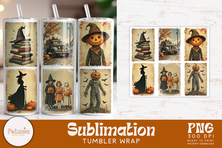 Halloween Tumbler PNG | Spooky Season Sublimation Tumbler