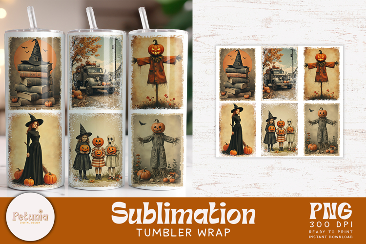 Halloween Tumbler PNG | Spooky Season Sublimation Tumbler