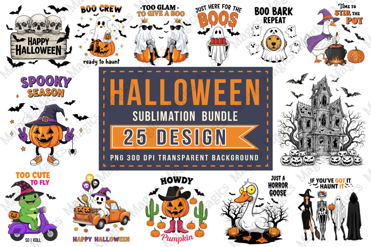 Halloween Sublimation Bundle, Halloween, Sublimation Designs