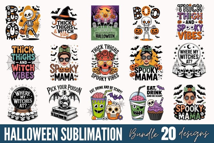Halloween Sublimation Bundle, Halloween Sublimation