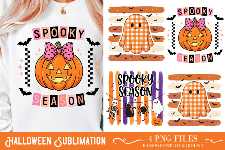Halloween Sublimation Design,Halloween Typography PNG example image 1