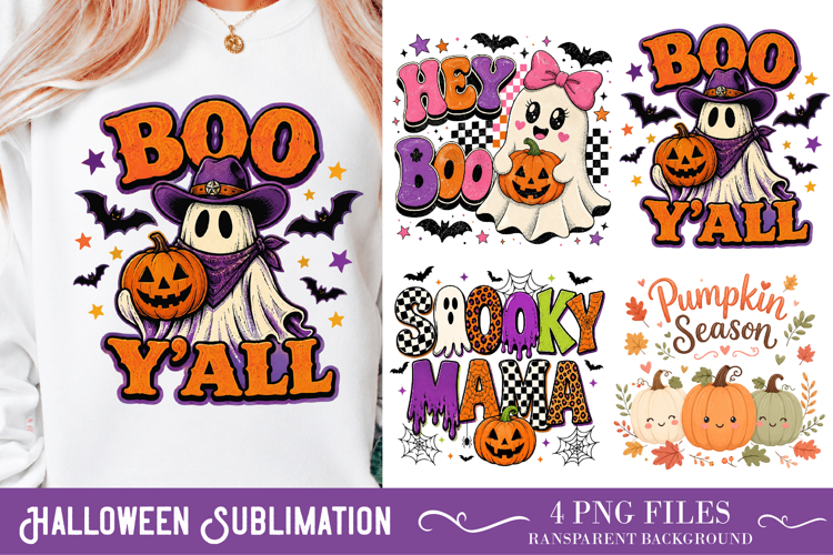 Halloween Sublimation Design,Halloween Typography PNG example image 1
