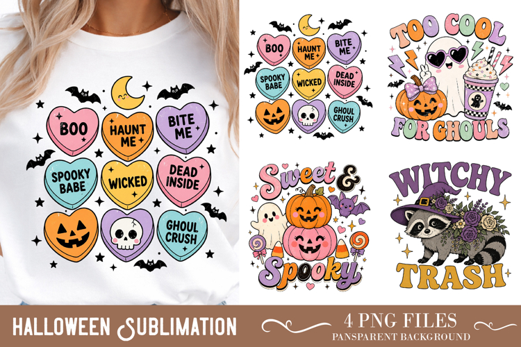 Halloween Sublimation PNG, Sppky Designs