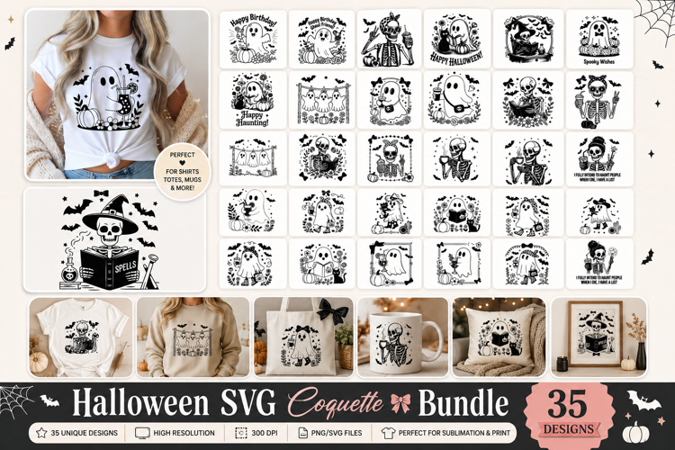 Halloween svg bundle coquette frame