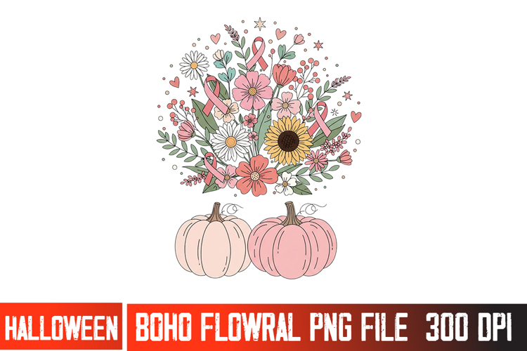 Breast Cancer Autumn Pumpkin Design Png