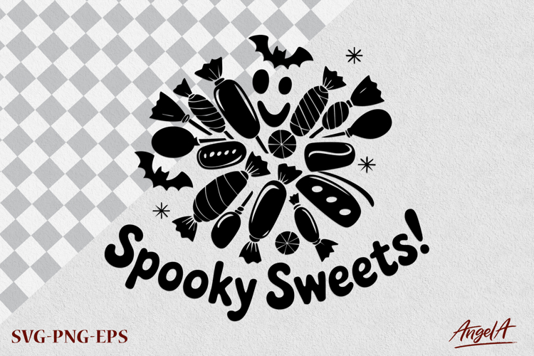 Candy canes SVG Halloween wall decor decal Spooky Sweets