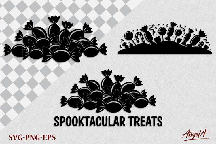 Candy canes SVG silhouette Halloween wall decor