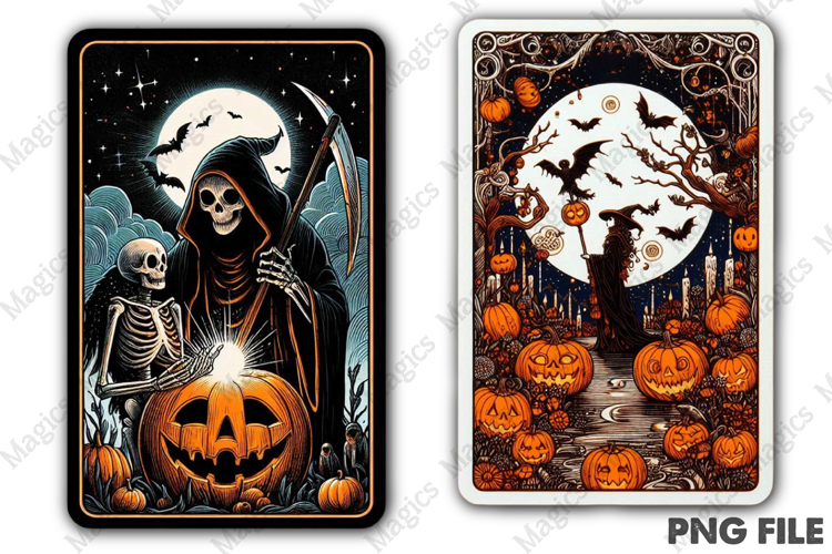 Halloween Tarot Card PNG Files