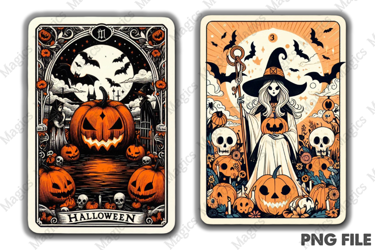 Halloween Tarot Card PNG