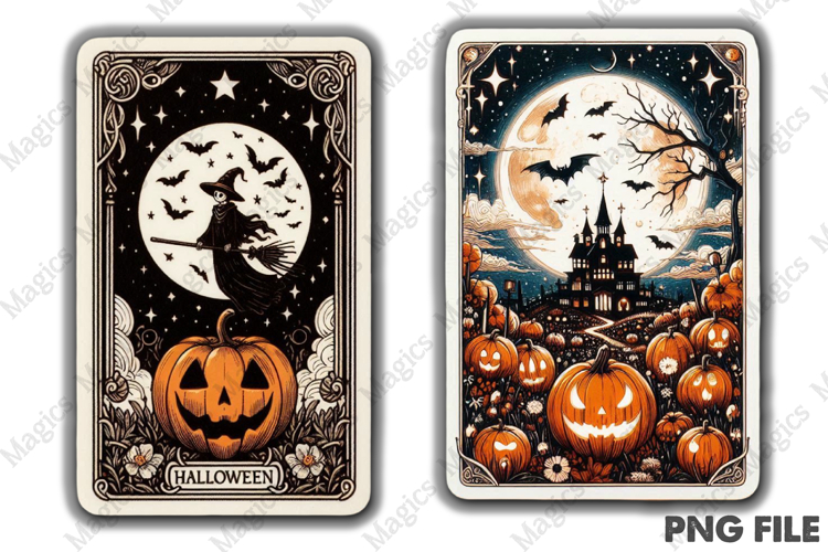 Halloween Tarot Card PNG Files