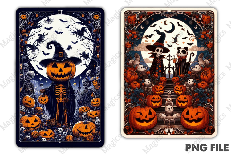 Halloween Tarot Card PNG Files