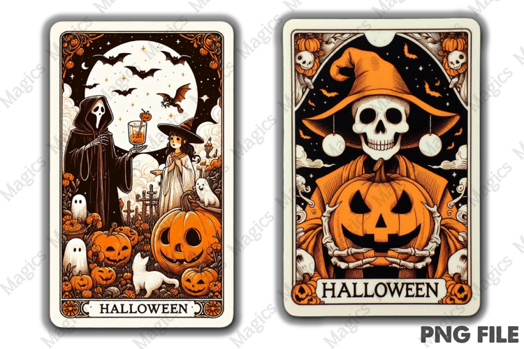 Halloween Tarot Card PNG Files
