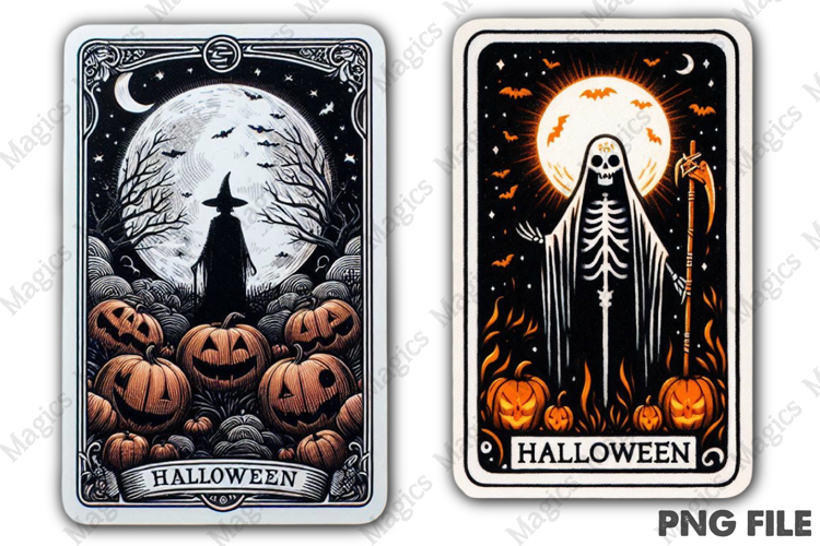 Halloween Tarot Card PNG