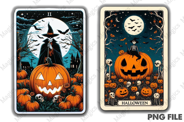 Halloween Tarot Card PNG Files