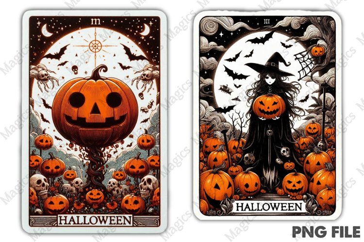 Halloween Tarot Card PNG Files