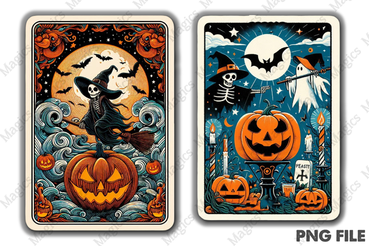 Halloween Tarot Card PNG