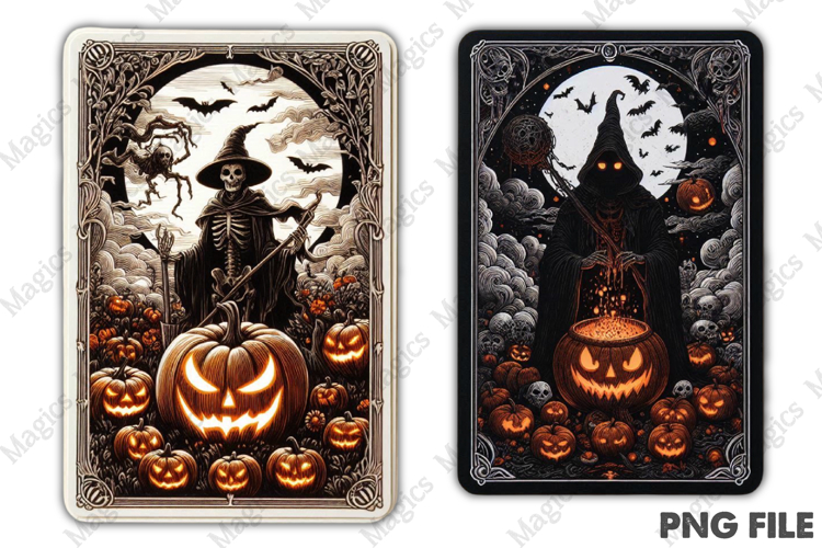 Halloween Tarot Card PNG