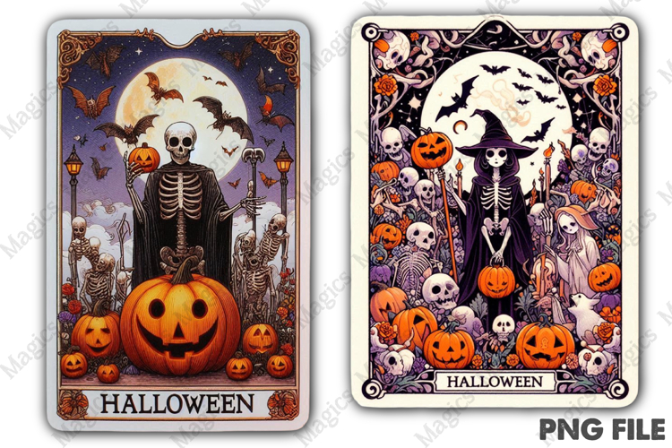 Halloween Tarot Card PNG Files