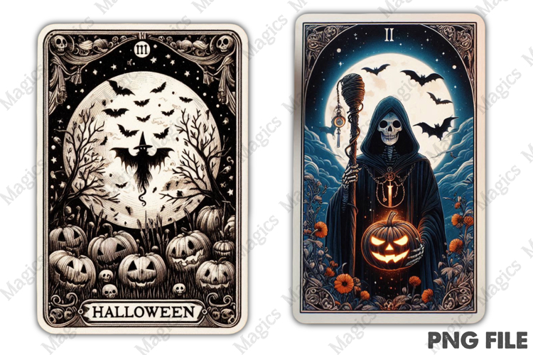Halloween Tarot Card PNG Files