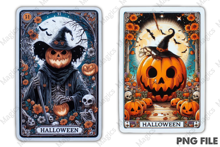 Halloween Tarot Card PNG Files