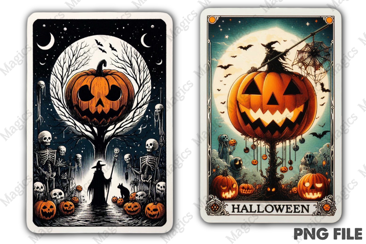 Halloween Tarot Card PNG Files