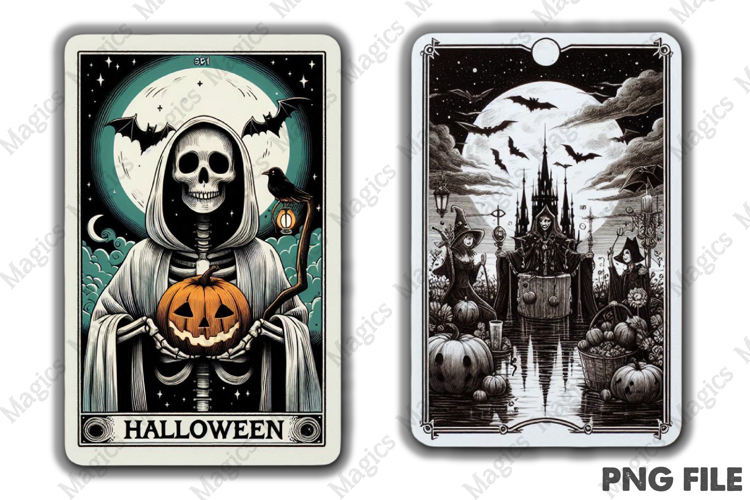 Halloween Tarot Card PNG