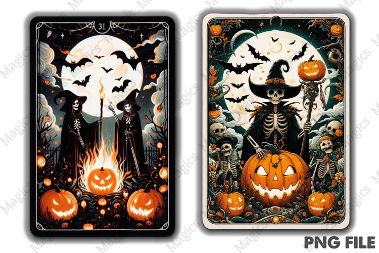 Halloween Tarot Card PNG Files