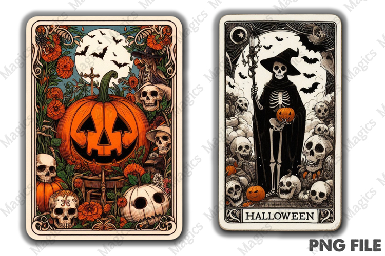 Halloween Tarot Card PNG