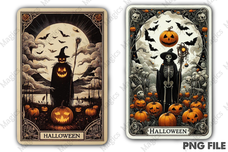 Halloween Tarot Card PNG Files
