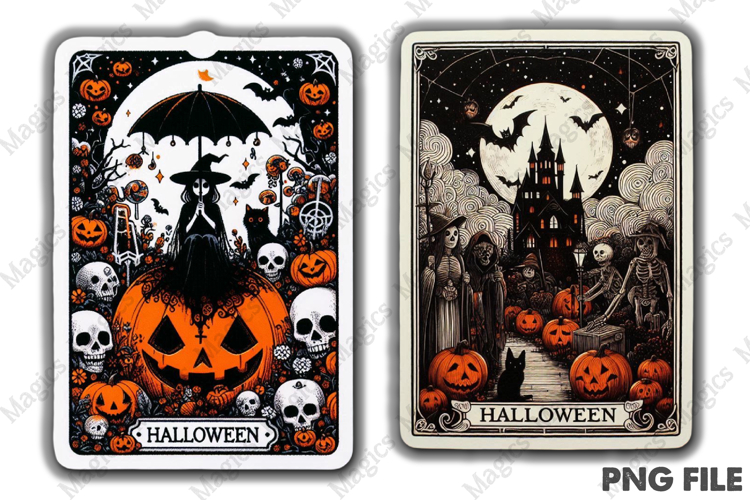 Halloween Tarot Card PNG Files