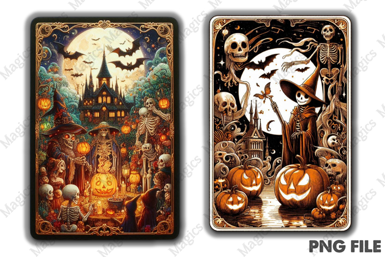 Halloween Tarot Card PNG Files