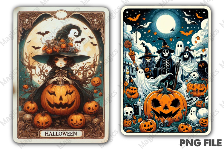 Halloween Tarot Card PNG Files