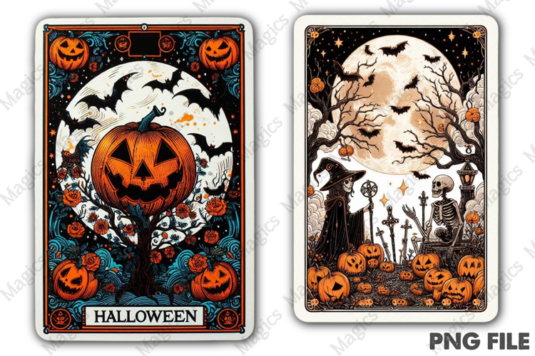 Halloween Tarot Card PNG Files