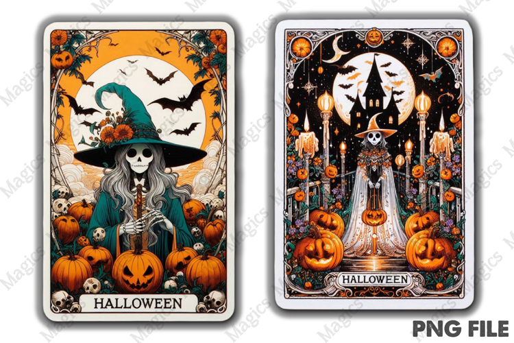 Halloween Tarot Card PNG