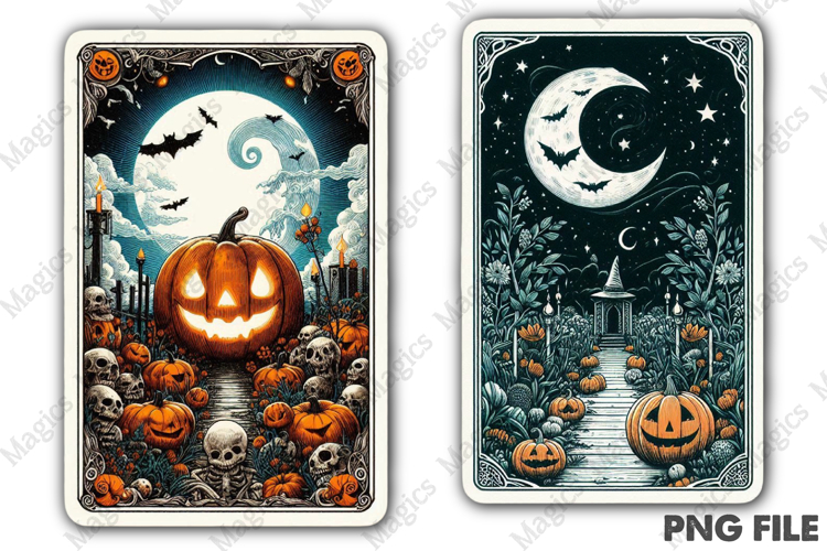 Halloween Tarot Card PNG Files