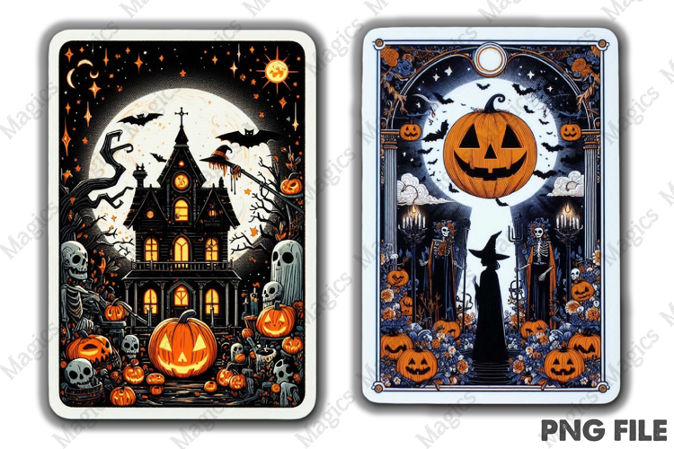 Halloween Tarot Card PNG