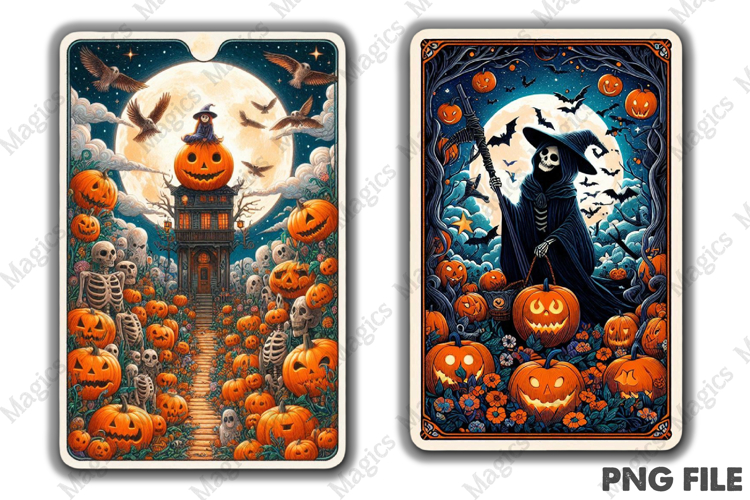 Halloween Tarot Card PNG Files