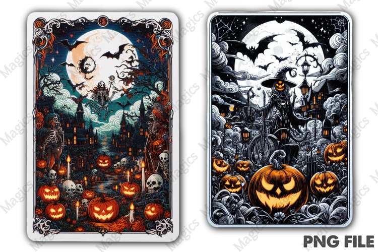 Halloween Tarot Card PNG Files
