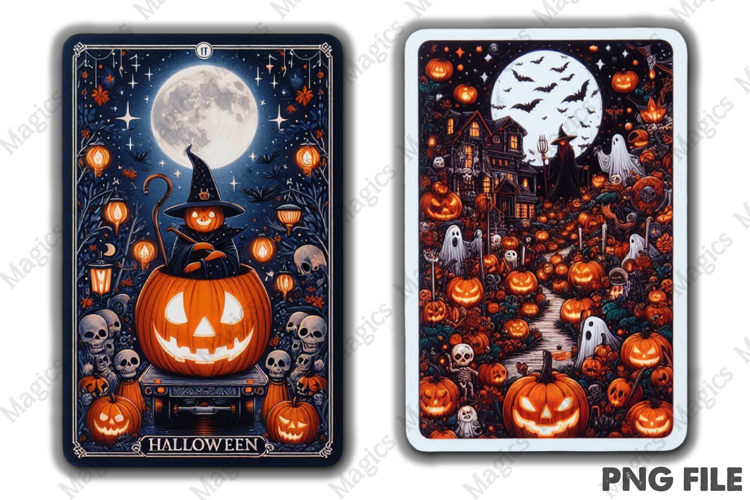 Halloween Tarot Card PNG Files