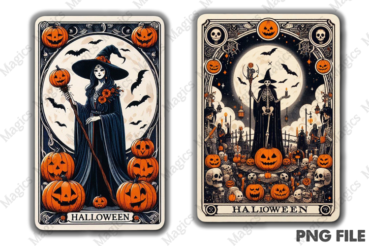Halloween Tarot Card PNG Files