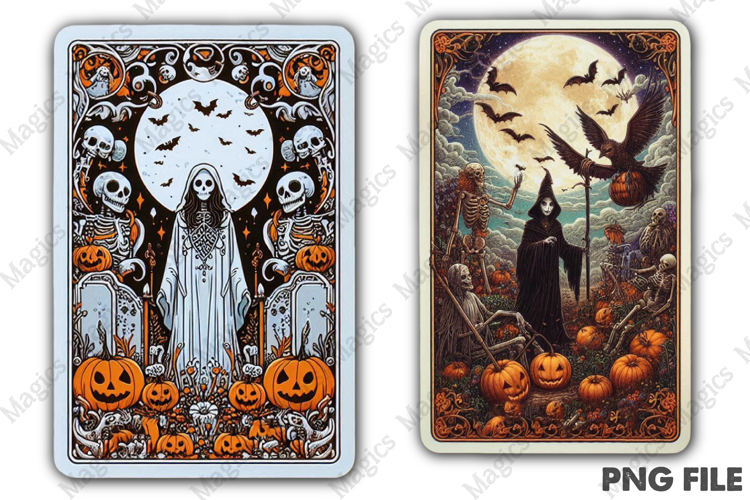 Halloween Tarot Card PNG