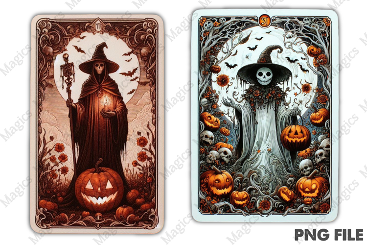 Halloween Tarot Card PNG