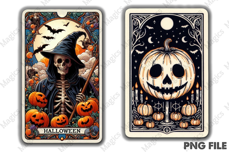 Halloween Tarot Card PNG Files