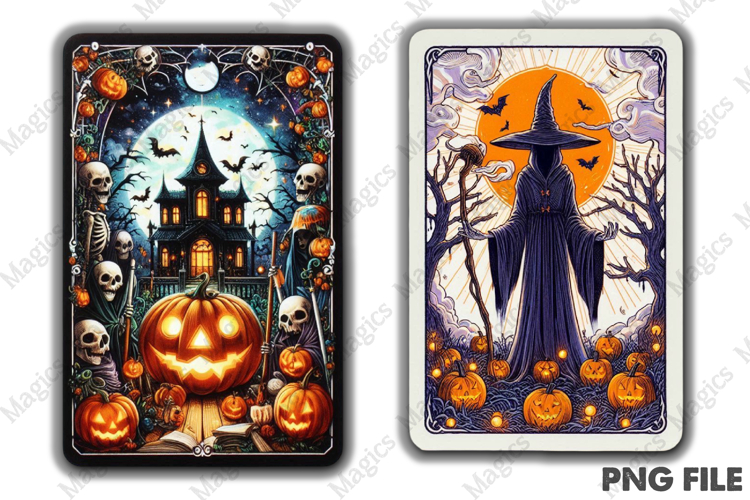 Halloween Tarot Card PNG Files